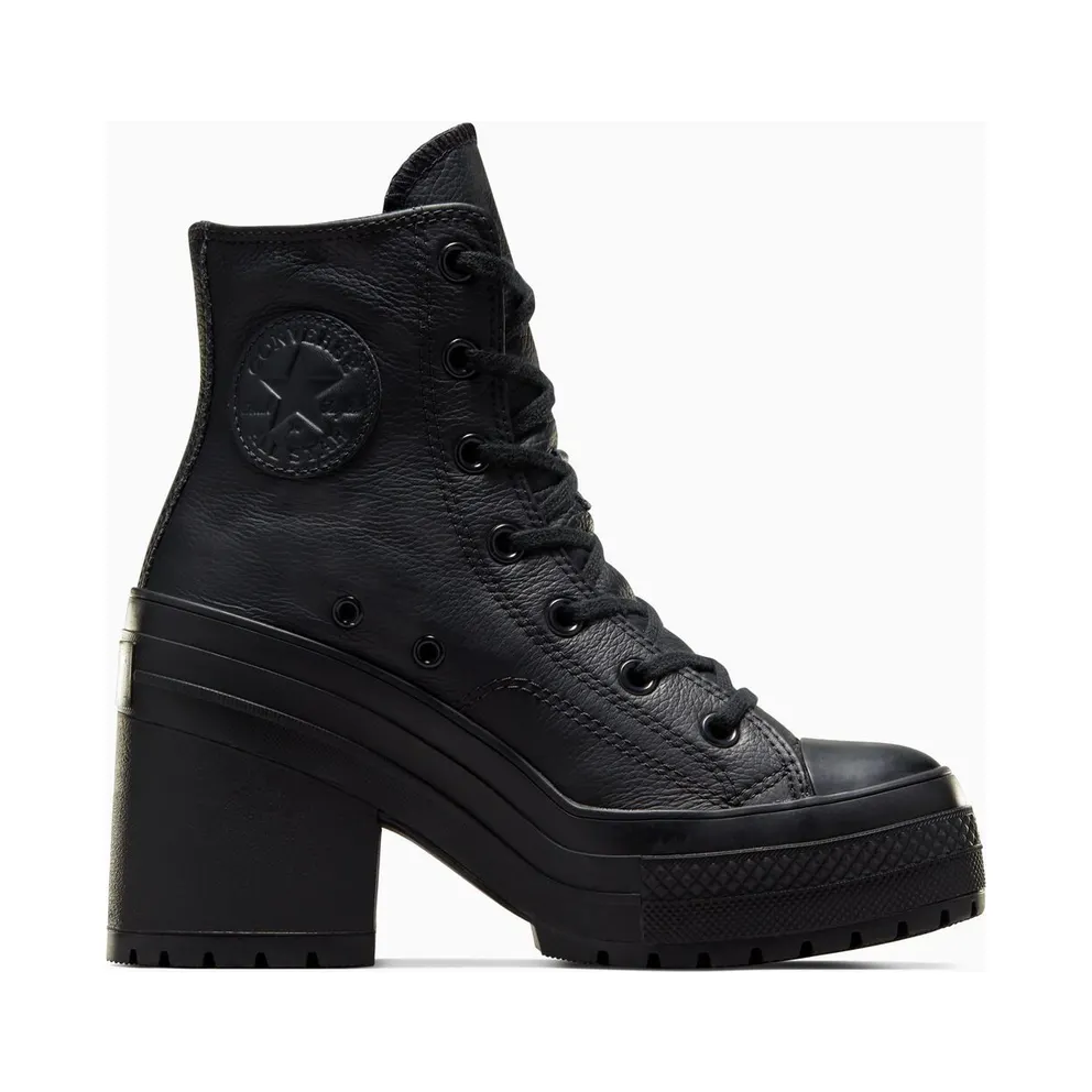 Converse Chuck 70 De Luxe Heel Leather Black/black/white