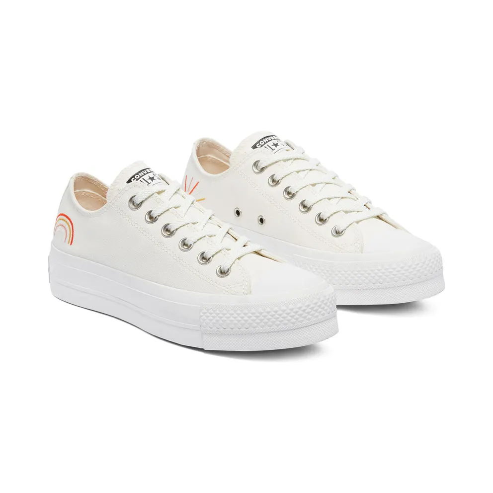Converse Summer Spirit Platform Chuck Taylor All Star Low Top Egret/multi/vintage White (571924C)