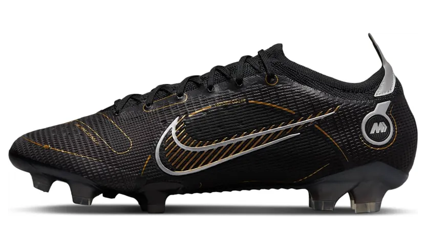 Nike Mercurial Vapor 14 Elite FG Black Metallic Silver Cave Stone Metallic Gold (DJ2837-007)