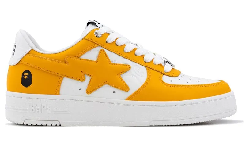 A Bathing Ape Bape Sta Low #3 White Orange Cloud Camo (1L30-191-305-ORG)