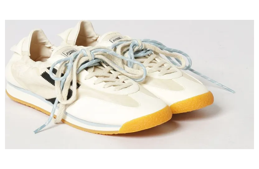 Puraai Panther Vegan Leather and Nylon Sneakers Cream (PU602P036)