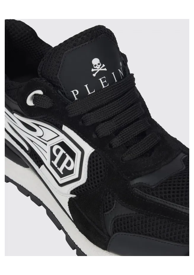 Philipp plein Leather and Mesh Sneakers White 1 (SAFSMSC4074PLE022N0102) (3)
