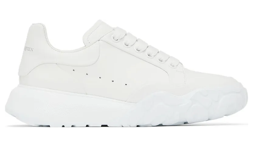 Alexander McQueen White Court Trainer Sneakers (705182WICD2 9000)