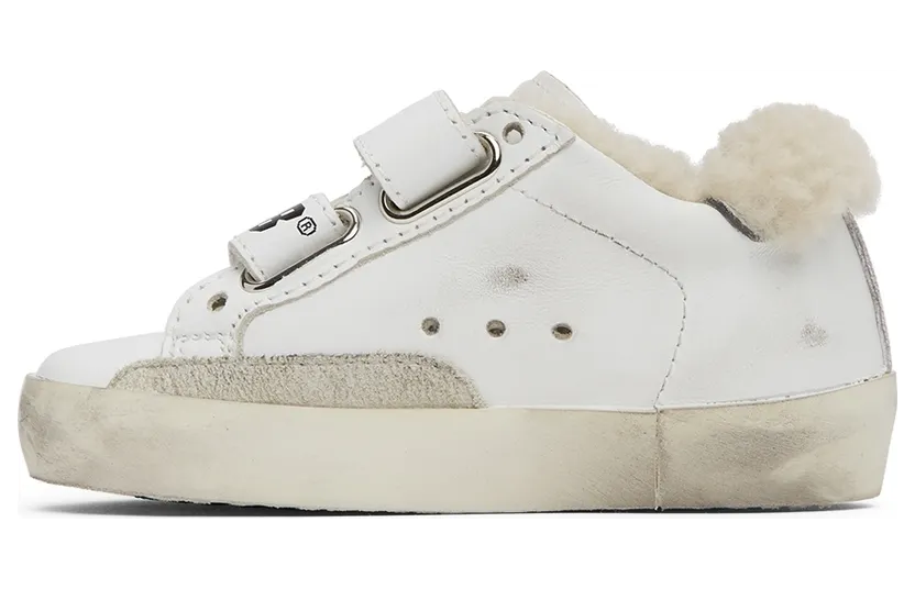 Golden Goose Baby White Shearling Old School Velcro Sneakers (GJF00111.F001978.10754) (3)