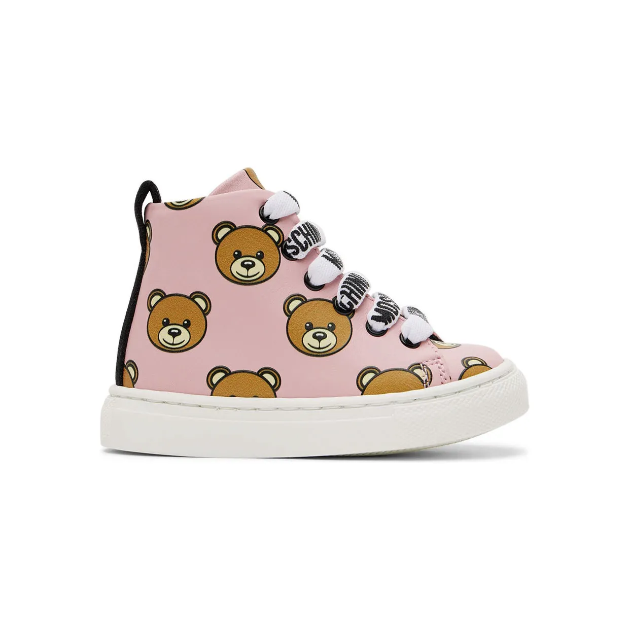 Moschino Baby Pink Teddy Print High Sneakers (71684)