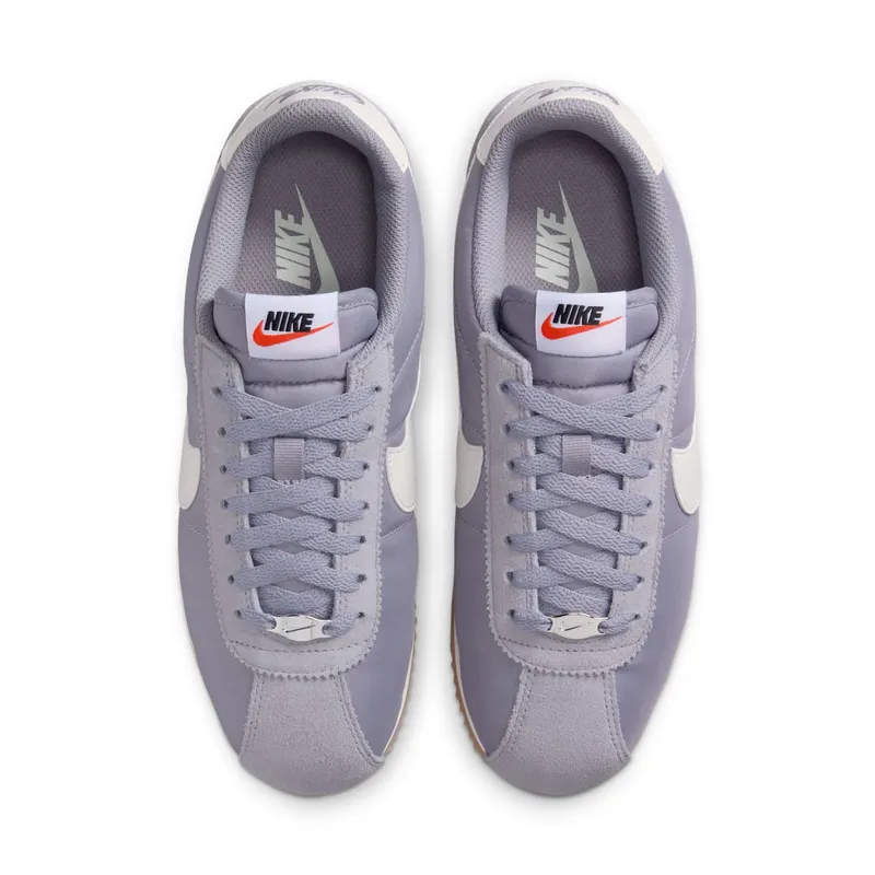 Nike Cortez Textile “Cement Grey Gum Light Brown Safety Orange Sail” (DZ2795-005)