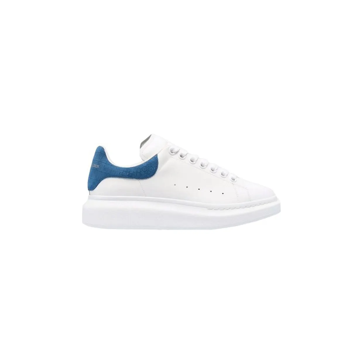 Alexander McQueen Oversized White Blue Croc (625162WHZ4K9255) (2)