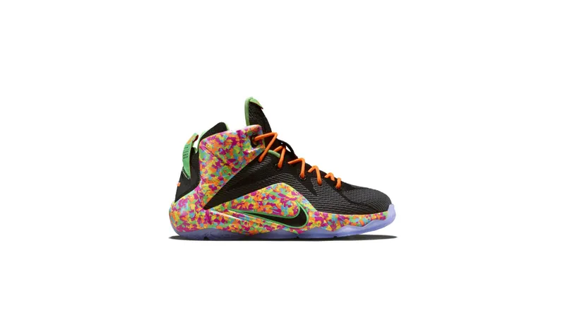Nike LeBron 12 Fruity Pebbles (GS) Black/Black-Multi-Color (685181-008)