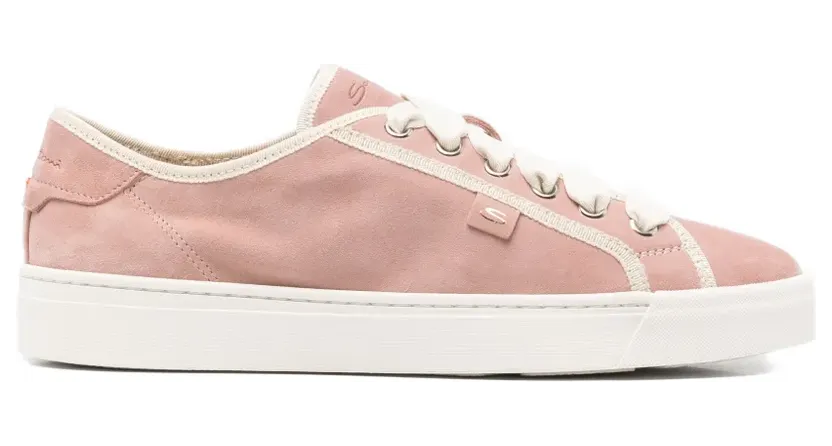 Santoni Sneakers aus Wildleder – Rosa (WBGT61468PNM)