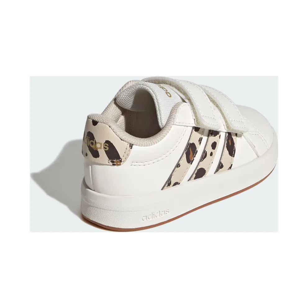 Adidas Grand Court 3.0 Toddler Shoes Core White / Crystal Linen / Aurora Coffee (KJ4831)