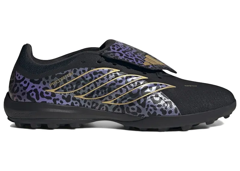 adidas Predator League Fold-Over Tongue Turf Kaka Core Black Gold Metallic (KI5869)