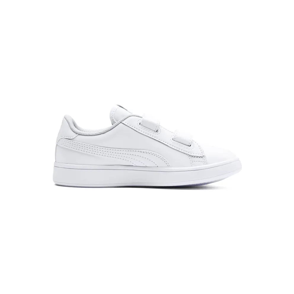 Puma Smash v2 Leder Kinder Weiß (365173-02)