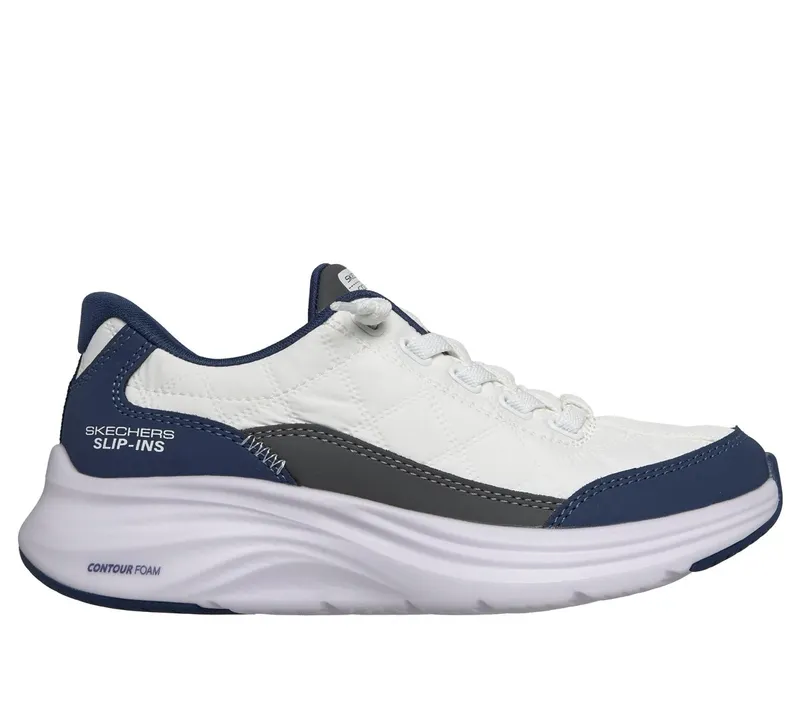 Skechers Slip-ins: Contour Foam – Cozy Fit Sneaker White/Marine