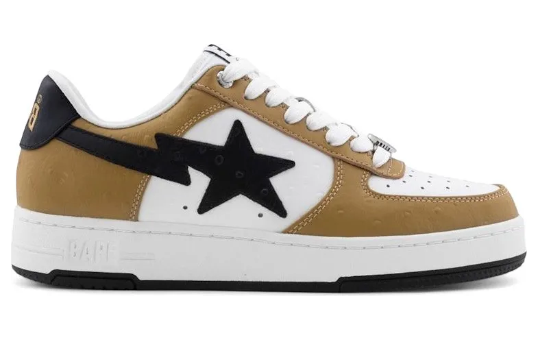 A Bathing Ape Bape Sta #3 Brown Black Ostrich (1L80-191-303)