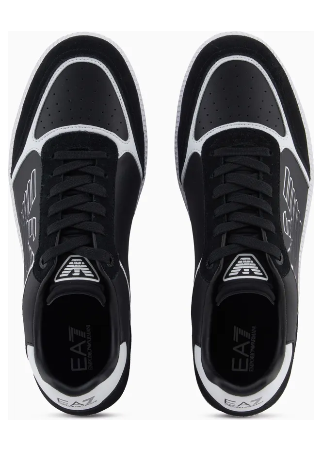 Armani High-Top Sneaker In Leather And Suede New Heritage Eagle (7X000405-AF19826-MC001) (3)