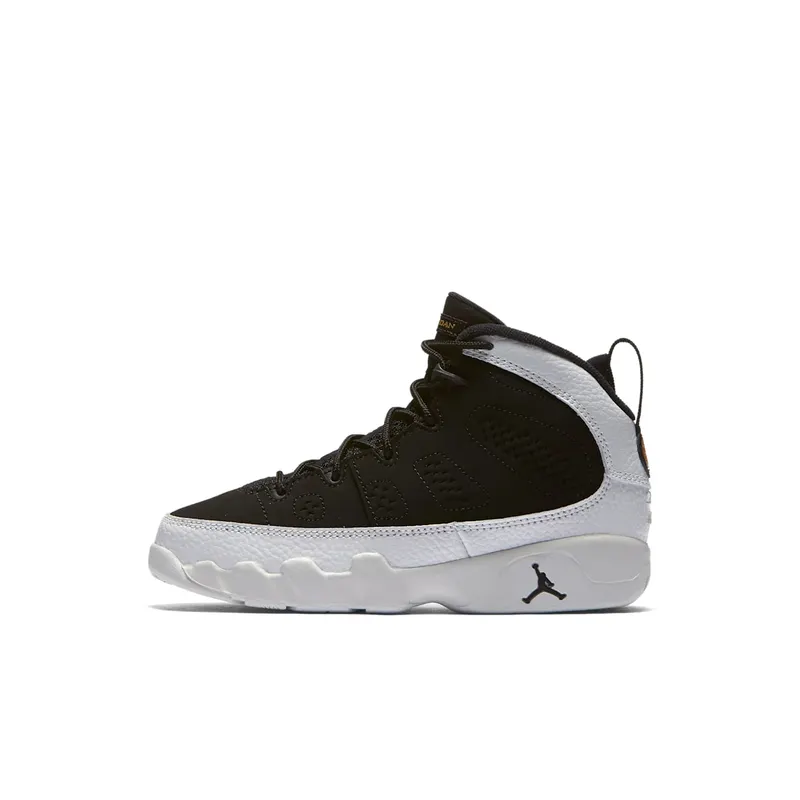 Jordan 9 Retro City of Flight (PS) Black/Black-Summit White-Metallic Gold (401811-021)