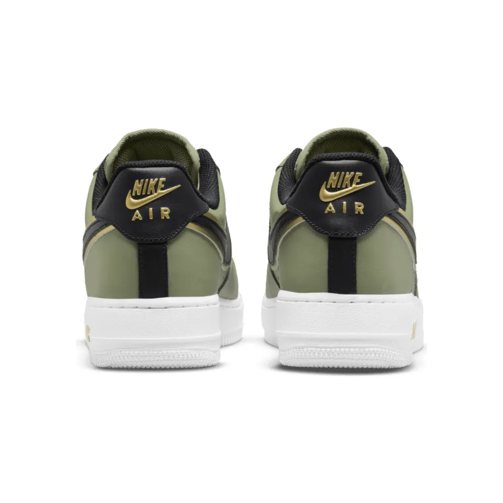 Nike Air Force 1 Low 07 LV8 Double Swoosh Olive “Oil Green / Metallic Gold / White / Black” (DA8481-300)
