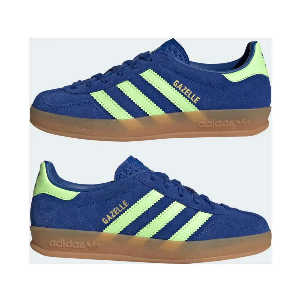 Adidas GAZELLE INDOOR Shoes Royal Blue / Green Spark / Gold Metallic (KI7176)