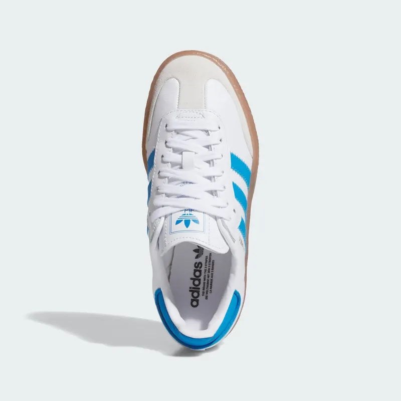 Adidas Sambae GS “Cloud White Bright Blue Gold Metallic” (JQ1236)