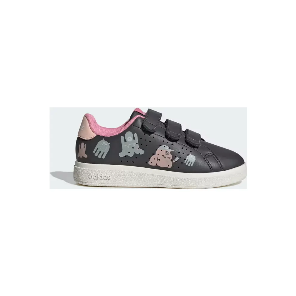 adidas Advantage Base 2.0 Shoes Children “Grey Six / Off White / Bliss Pink” (IH9696)