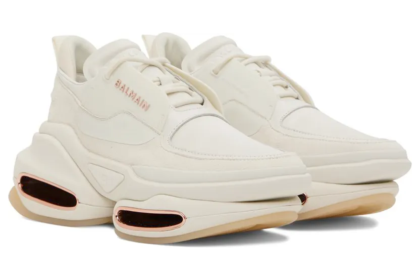 Balmain White B-Bold Low-Top Sneakers (YN1VI541LSSY) (4)