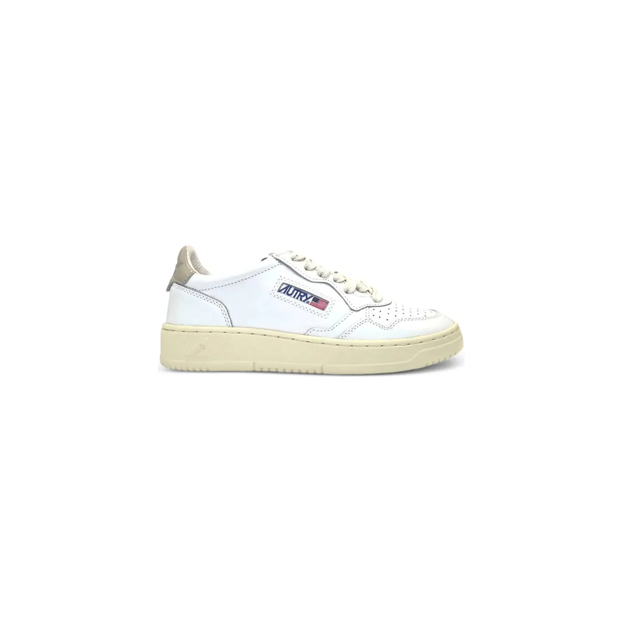 Autry Medalist Perforated Leather “White” (AULW LL27)