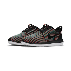 Nike Roshe Two Flyknit “Black / Bright Crimson / Clear Jade” (844833-003)