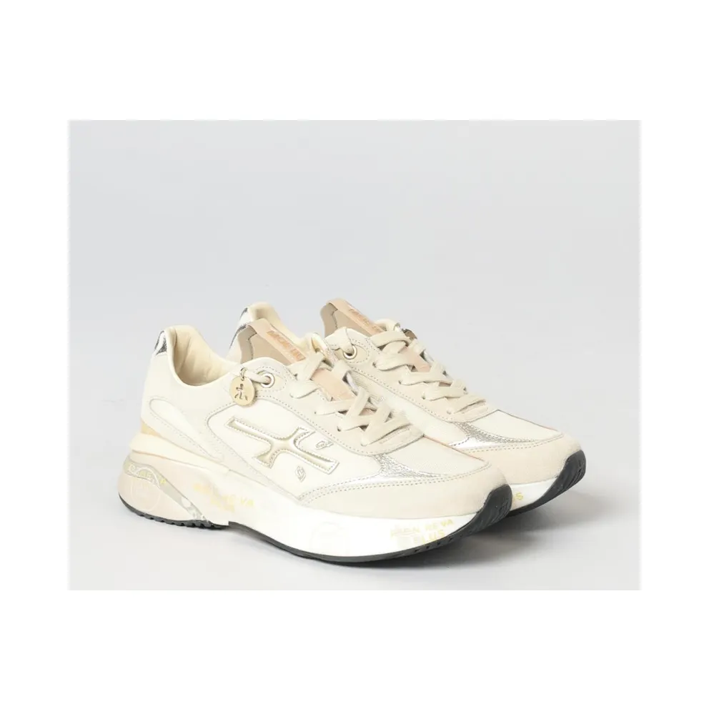 Premiata Moerund Laminated Leather and Mesh White (MOERUND8080)