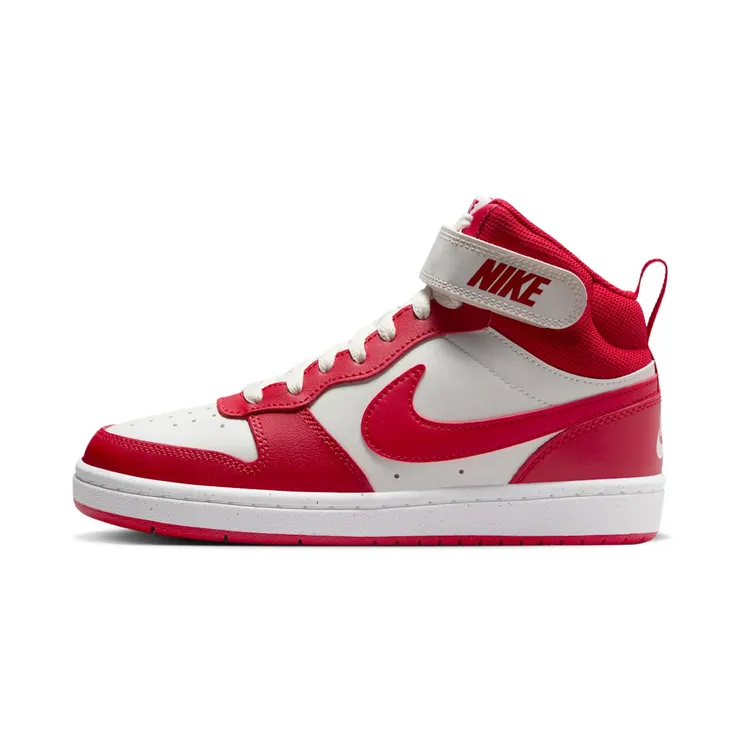 Nike Court Borough Mid 2 “Sail / White / Gym Red” (CD7782-124)