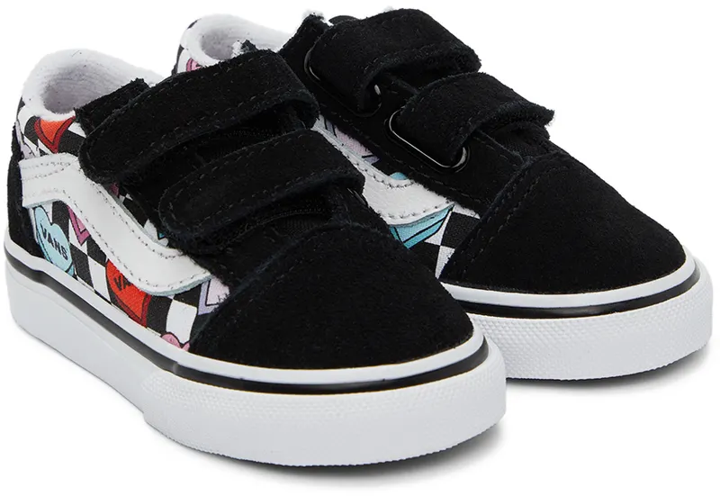 Vans Baby Black & White Candy Hearts Old Skool V (VN000D3YABY1)