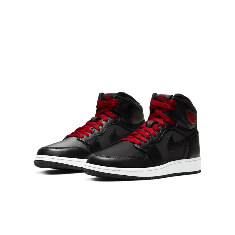 Air Jordan Nike AJ I 1 Retro High OG Black Red (GS) (2020) (575441-060)