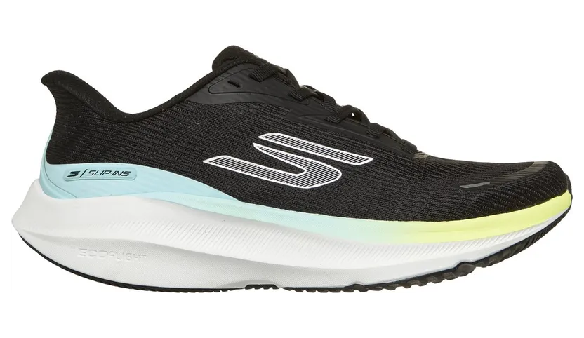 Skechers Slip-ins: Aero Pulse Sneaker Zwart/Geel/Blauw