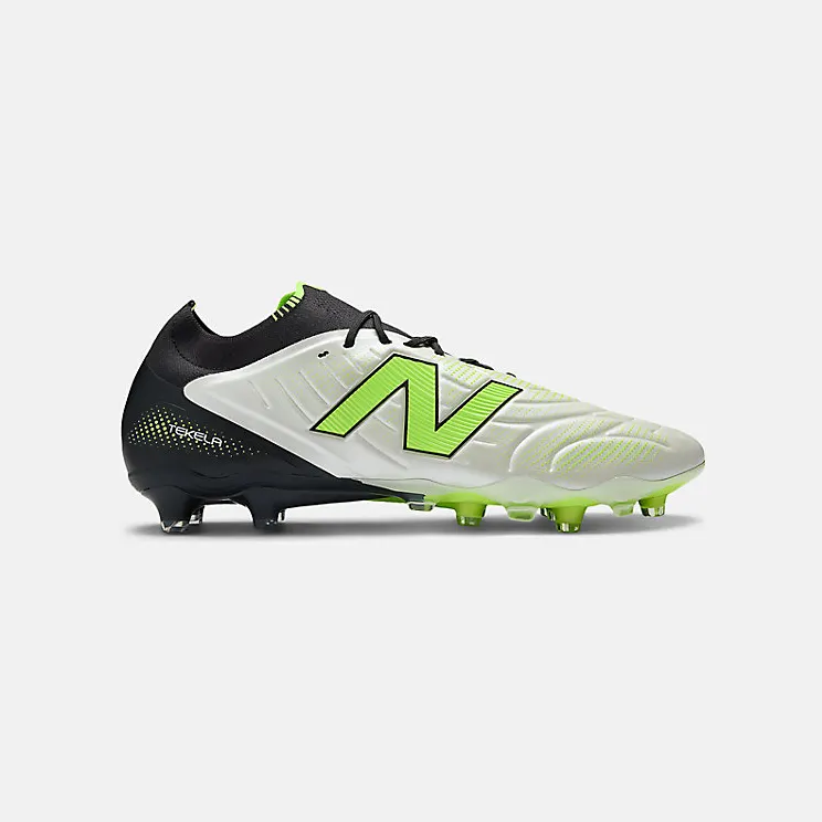 NEW BALANCE TEKELA ELITE LOW LACED FG V5 “White / Black / Pixel Green” (ST1FLSP5)