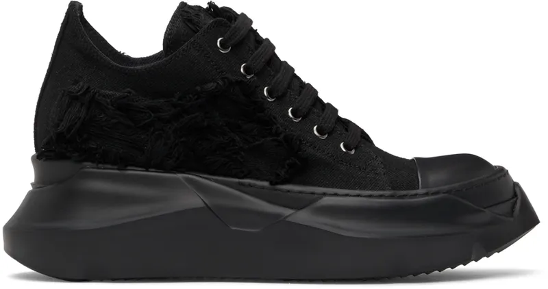 Rick Owens Drkshdw Black Abstract Sneakers (DU02A3842 BD)