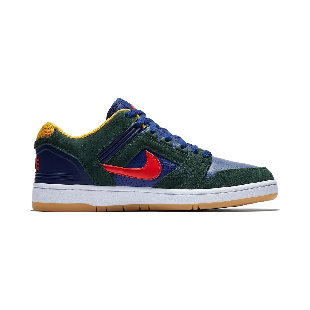 Nike SB Air Force 2 Low Rugby Midnight Green/Blue Void-Habanero Red (AO0300-364)