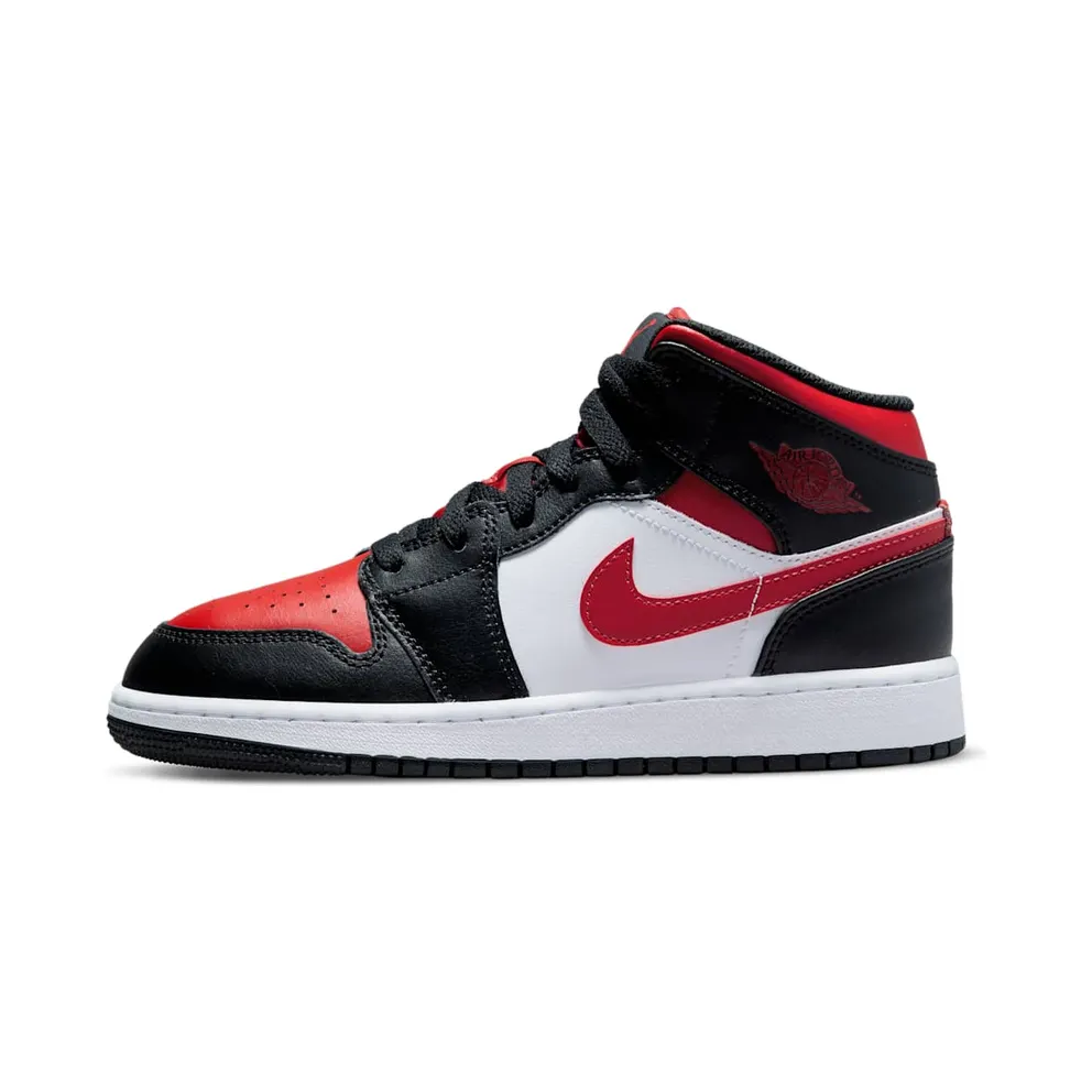 Jordan 1 Mid Older Kids’ Black (554725-079)