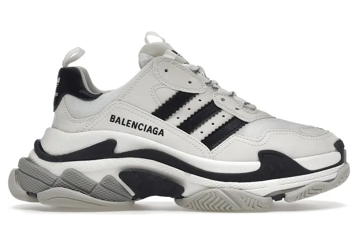 Balenciaga x adidas Triple S White Black (710020 W2ZB1 9112)