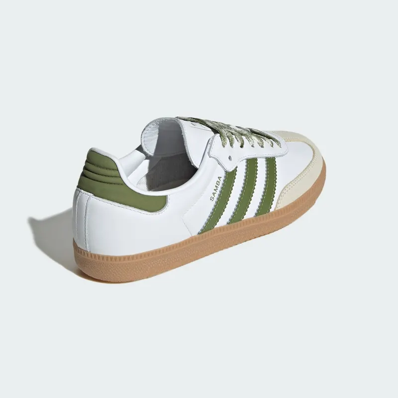Adidas Samba OG “White Tech Olive Gum” (JS1352)