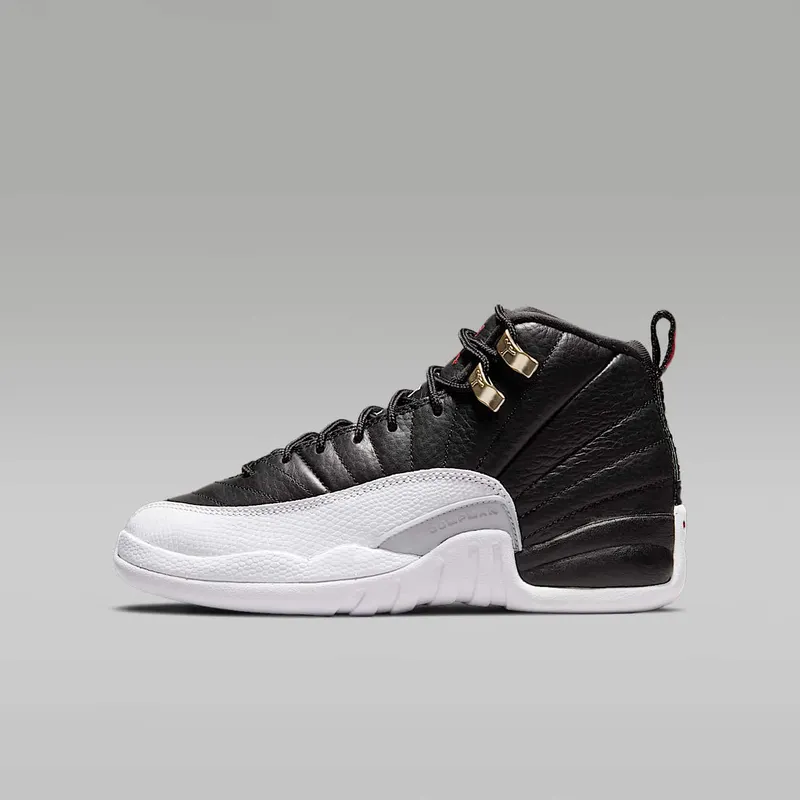 Jordan 12 Retro Playoffs (2022) (GS) “Black / White / Varsity Red” (153265-006)