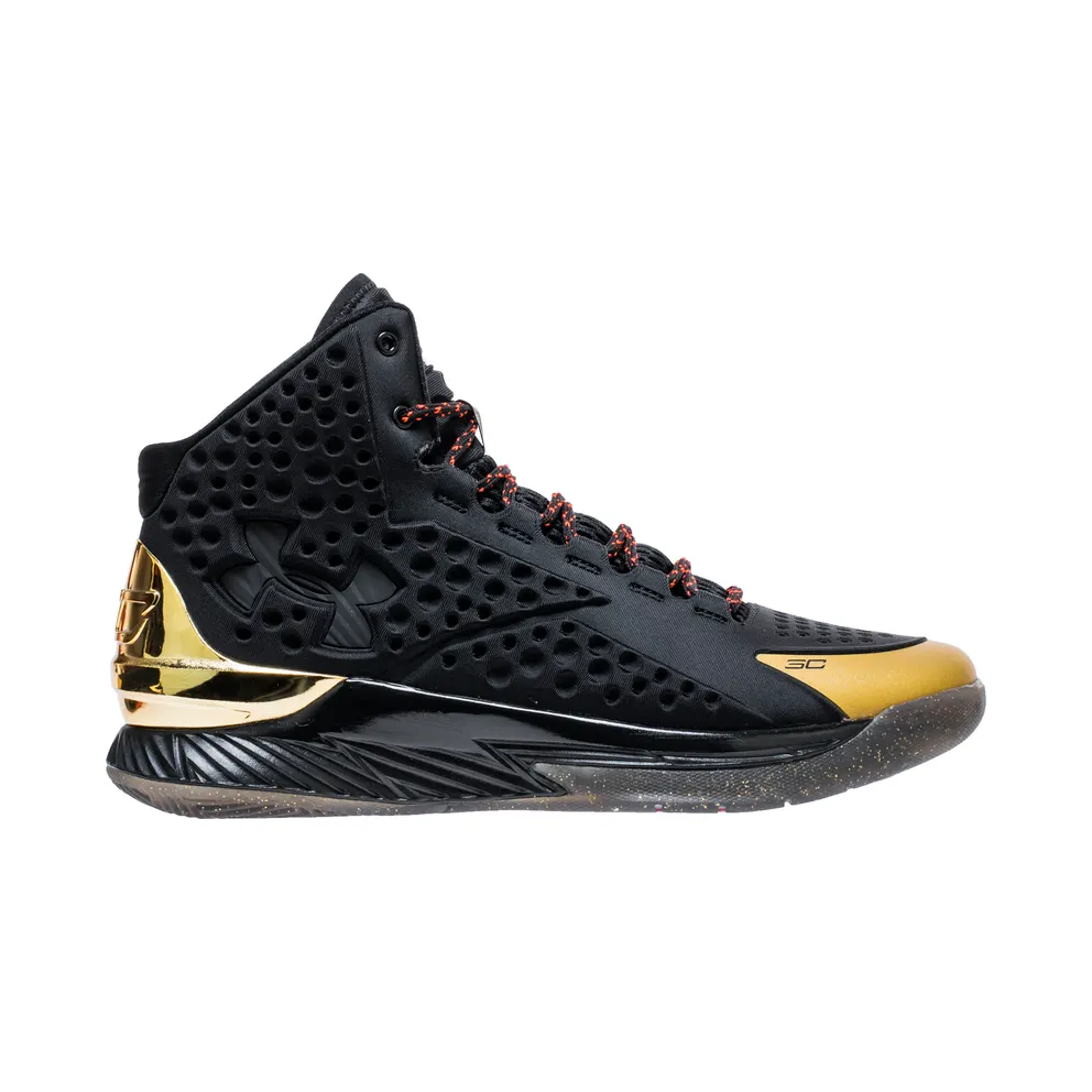 Under Armour Curry 1 Shoe Palace 25th Anniversary Black/Gold-Red (3022392-001)