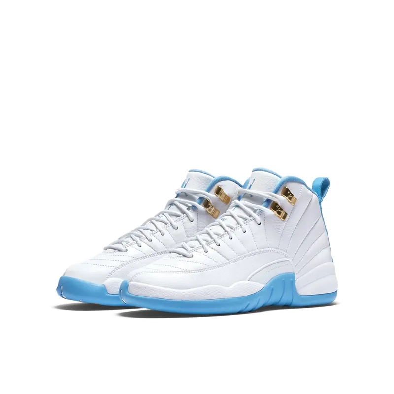 Jordan 12 Retro University Blue 2016 (GS) White/Metallic Gold-University Blue (510815-127)