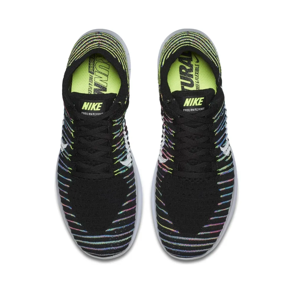 Nike Free RN Flyknit Black/White-Volt-Blue Lagoon Black/White-Volt-Blue Lagoon (831069-003)