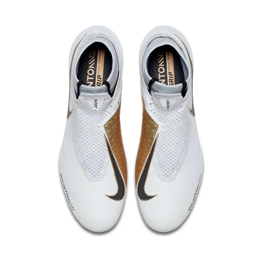 Nike Phantom Vision Elite DF FG White Metallic Gold White/Metallic Gold-Black (BQ0976-107)