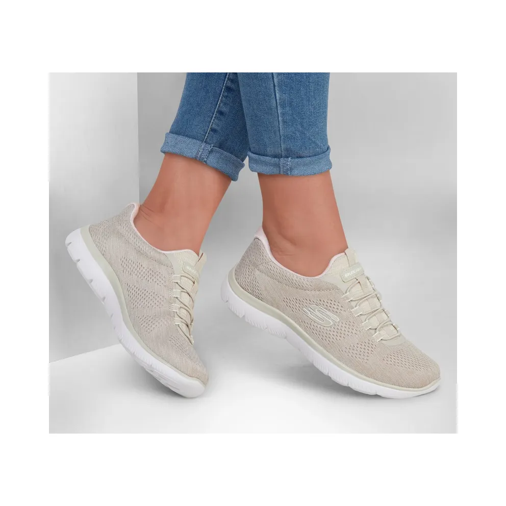 Skechers Summits – Fun Flair Sneaker Taupe/Pink