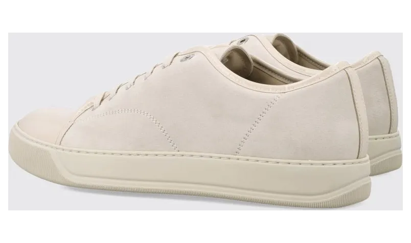 Lanvin DBB1 Low-Top Sneakers in Suede Calfskin with Rubber Sole Beige (FMSKDBB1VBAL07)