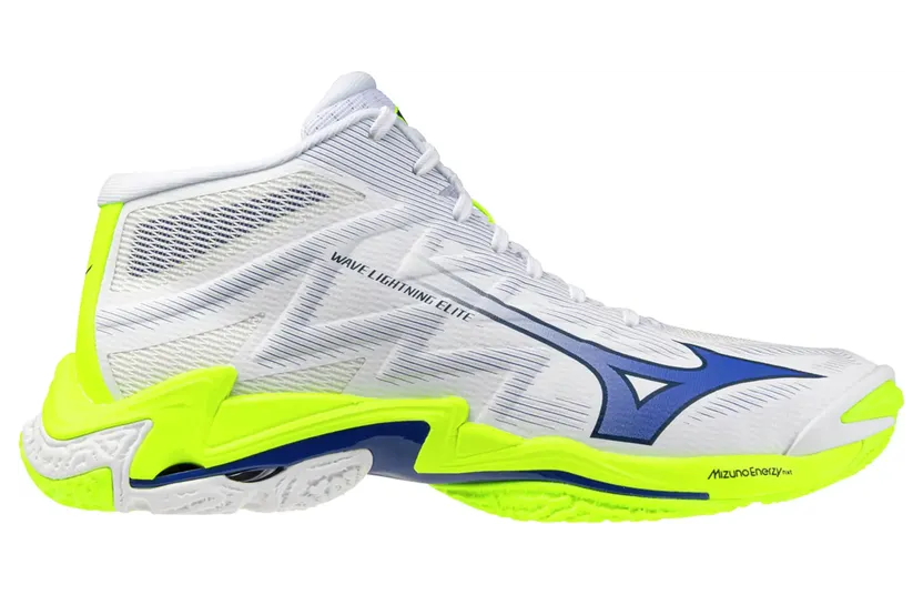 Mizuno Wave Lightning Elite Mid White Lighting Yellow Dazzling Blue (V1GA260539)