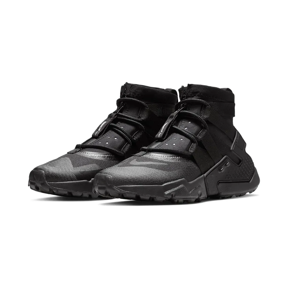 Nike Air Huarache Gripp Triple Black Black/Black-White-Black (AO1730-002)
