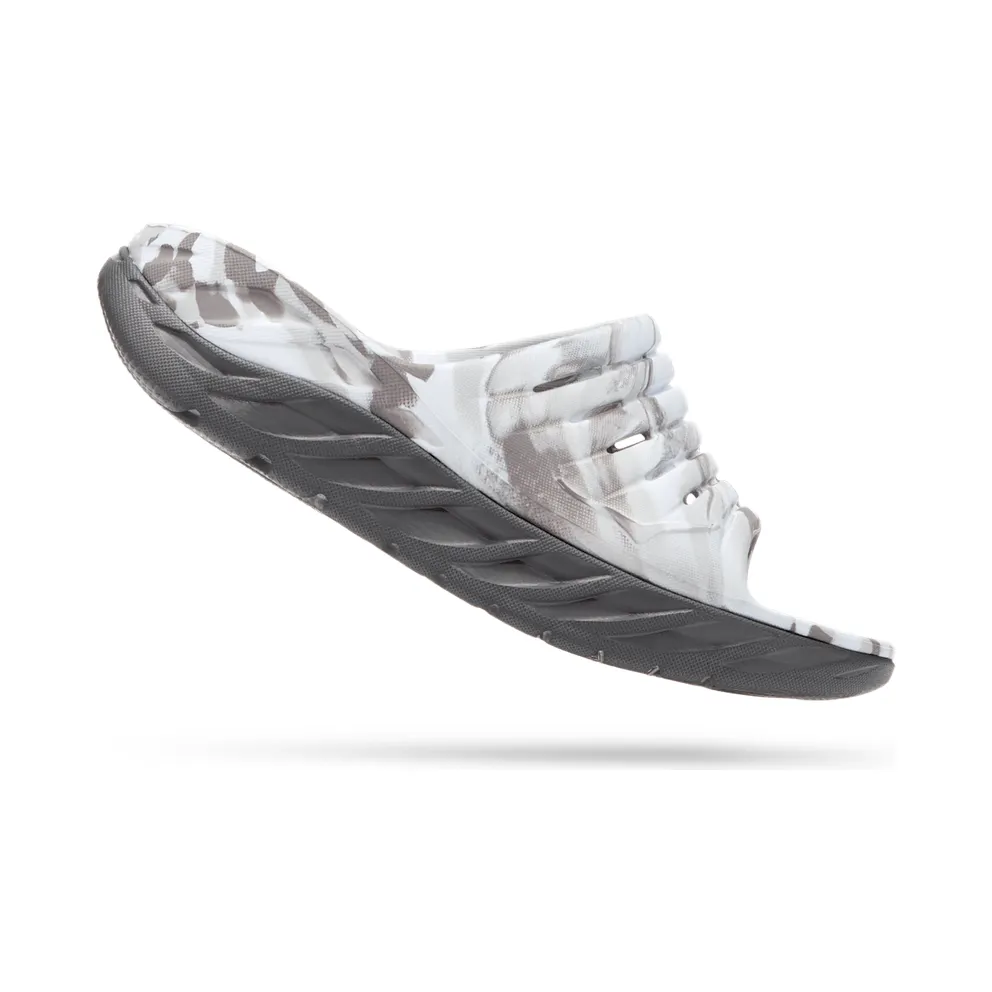 Hoka One Ora Recovery Slide Swirl Lunar Rock Sharkskin (1126856-LRSH)
