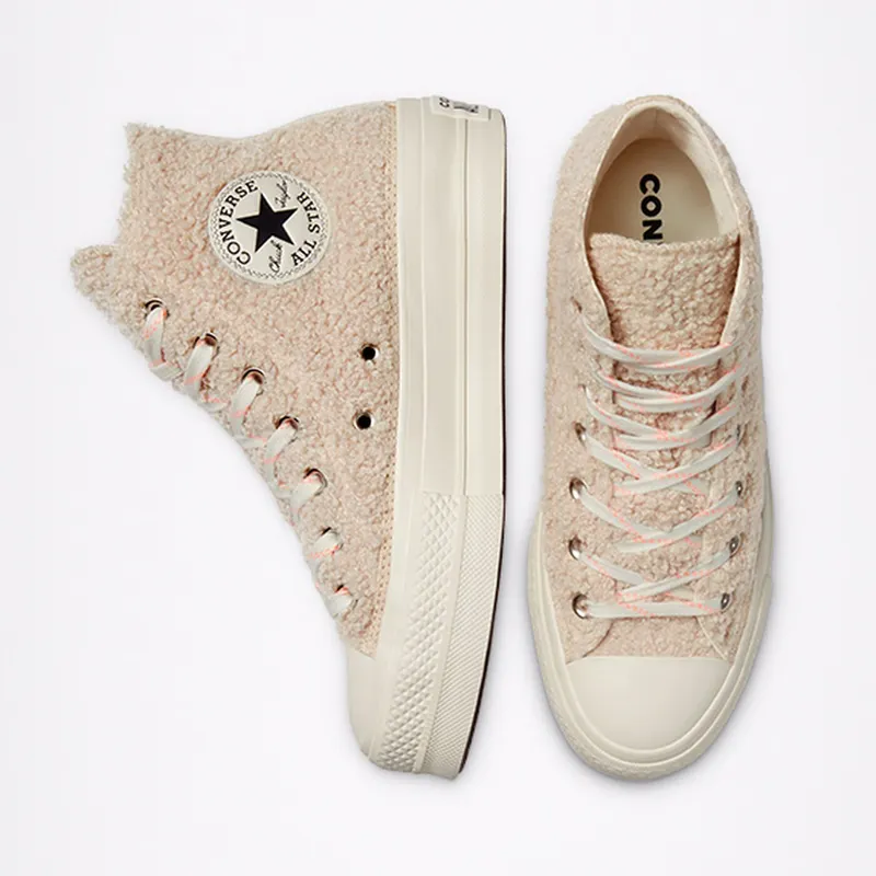 Converse Chuck Taylor All Star Platform High ‘Cozy Club’ Farro/Egret/Black (570024C)