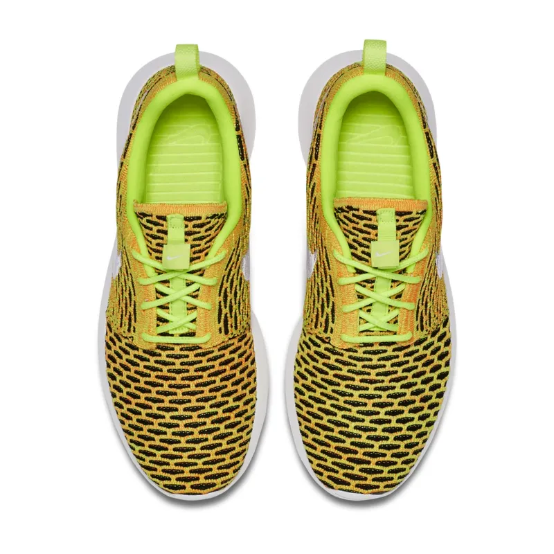 Nike Roshe One Flyknit Volt/White-Total Orange-Black (W) Volt/White-Total Orange-Black (704927-702)
